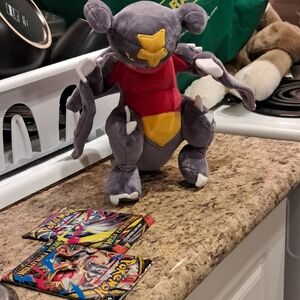 Pokemon Plush Toy - Gray, Red, and Yellow